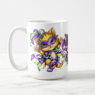 CUTE COLORFUL MARDI GRAS ANIMALS COFFEE MUG