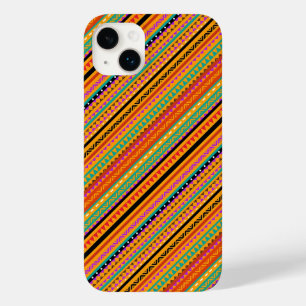 Cute colorful native aztec patterns design Case-Mate iPhone 14 plus case