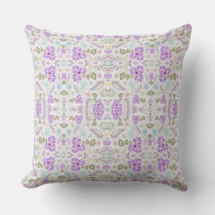 Cute colorful pastel paisley patterns cushion