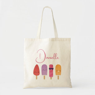 Cute Colorful Popsicle Girls Kids Modern Tote Bag