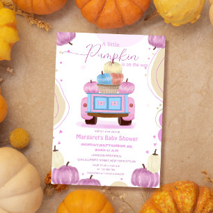 cute colorful pumpkins baby shower Invitation