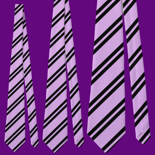 Cute Colorful Purple Stripes Pattern Tie