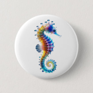 Cute Colorful Seahorses 6 Cm Round Badge