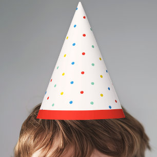 Cute Colorful Simple Polka Dot Birthday Party Hat