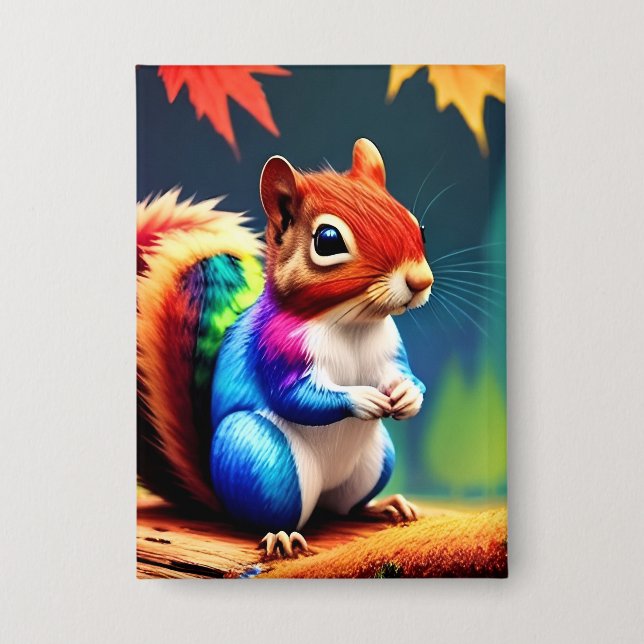 Cute Colorful Sitting Squirrel-75463 (Front)