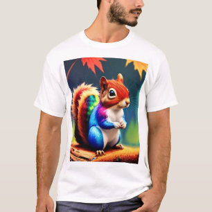 Cute Colorful Sitting Squirrel-75463 T-Shirt