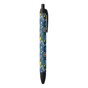 Cute Colorful Space Adventures Pattern Black Ink Pen