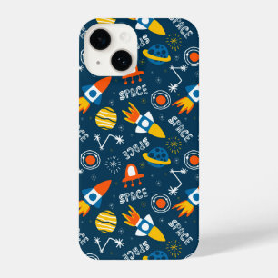 Cute Colorful Space Adventures Pattern iPhone 14 Case