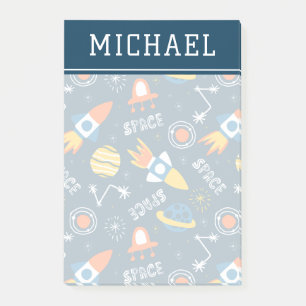 Cute Colorful Space Adventures Pattern Post-it Notes