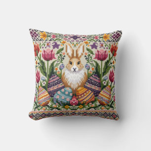 Cute/Colorful Spring/Easter fair isle Cushion