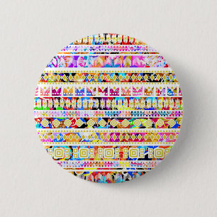 Cute colorful tribal aztec pattern OtterBox samsun 6 Cm Round Badge