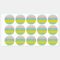 Cute Colour Block Stripes in Minty Pastels