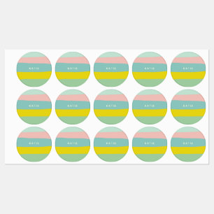 Cute Colour Block Stripes in Minty Pastels