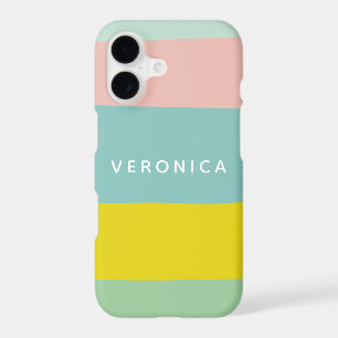 Cute Colour Block Stripes in Minty Pastels