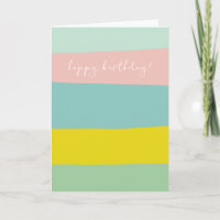 Cute Colour Block Stripes in Minty Pastels