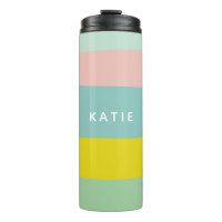 Cute Colour Block Stripes in Minty Pastels