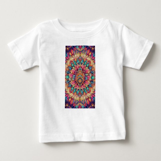 cute colour floral baby T-Shirt (Front)