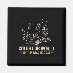 Cute Colour Our World Summer Reading 2025 Book Lov Magnet