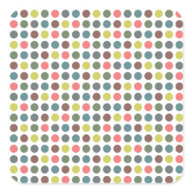 Cute colourful 70s pattern with polka dots