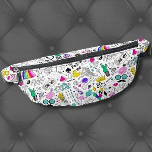 Cute Colourful 80s Pattern Bum Bags