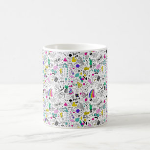Cute Colourful 80s Pattern Coffee Mug