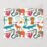 Cute Colourful Abstract Animals Kids Pattern
