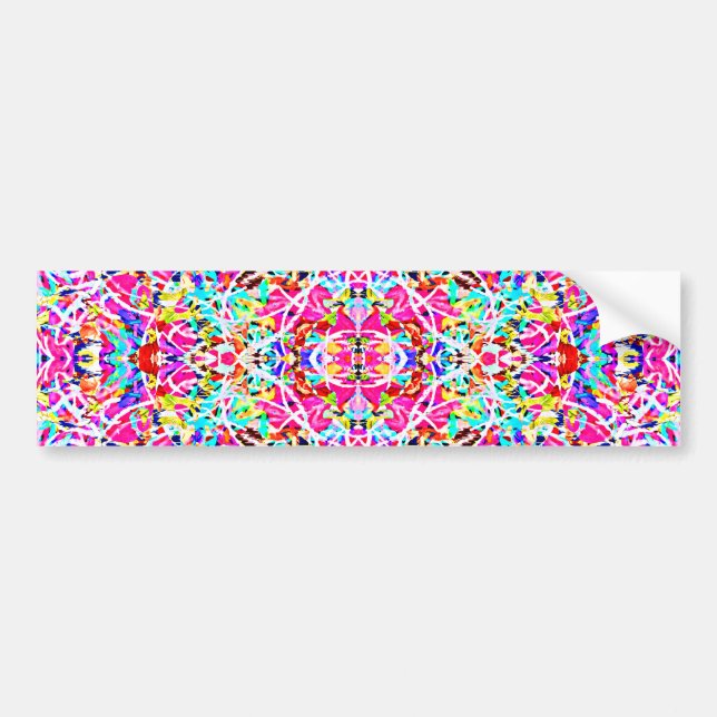 Cute colourful abstract design bumper sticker (Front)