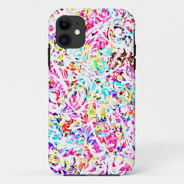 Cute colourful abstract floral Case-Mate iPhone case (Back)