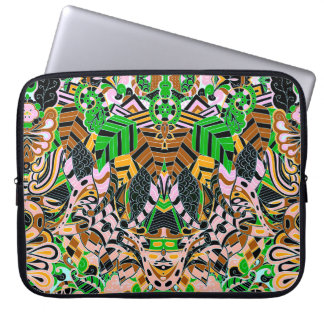 Cute colourful abstract floral laptop sleeve
