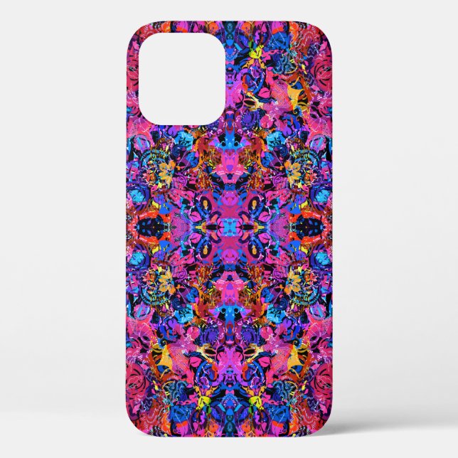 Cute colourful abstract floral patterns Case-Mate iPhone case (Back)