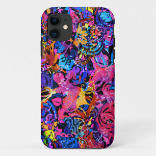 Cute colourful abstract floral patterns Case-Mate iPhone case