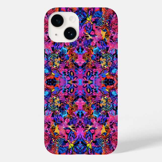 Cute colourful abstract floral patterns Case-Mate iPhone case (Back)