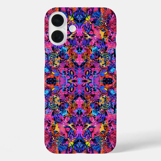 Cute colourful abstract floral patterns Case-Mate iPhone case (Back)