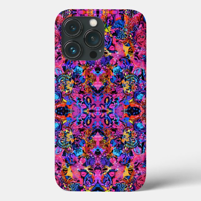 Cute colourful abstract floral patterns Case-Mate iPhone case (Back)