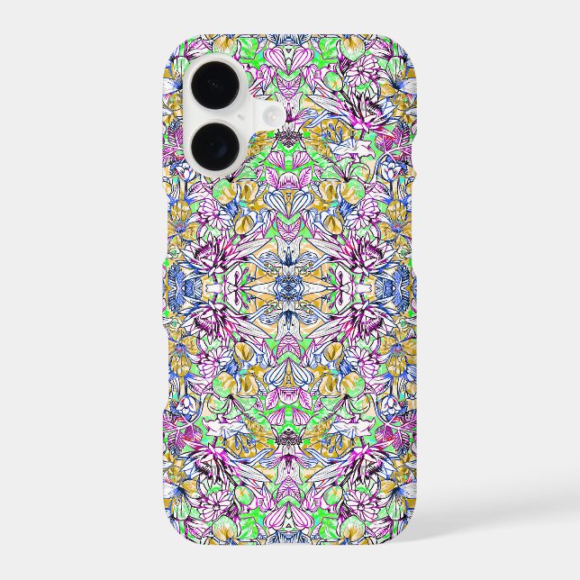 Cute colourful abstract flowers (Back)