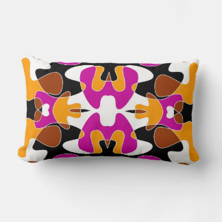 Cute colourful abstract fluid background design lumbar cushion
