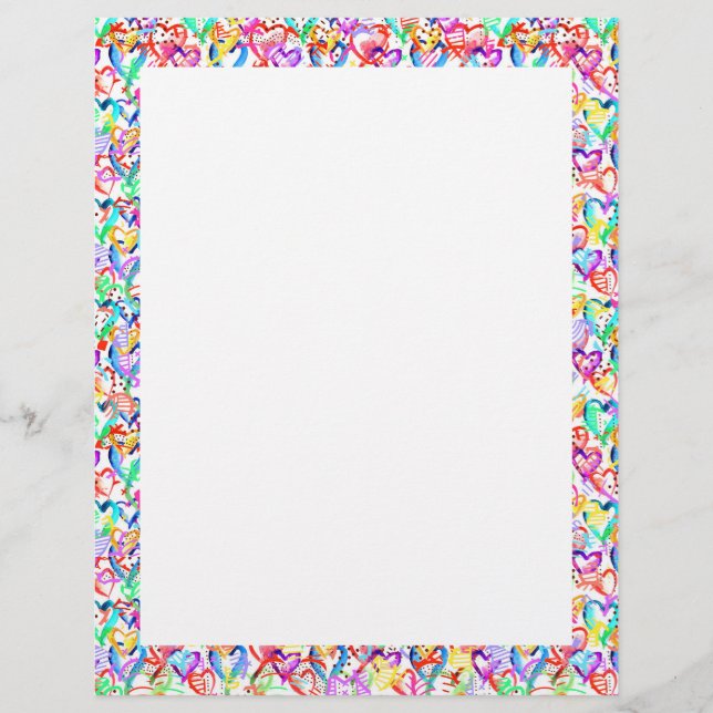 Cute colourful abstract hearts patterns (Front)