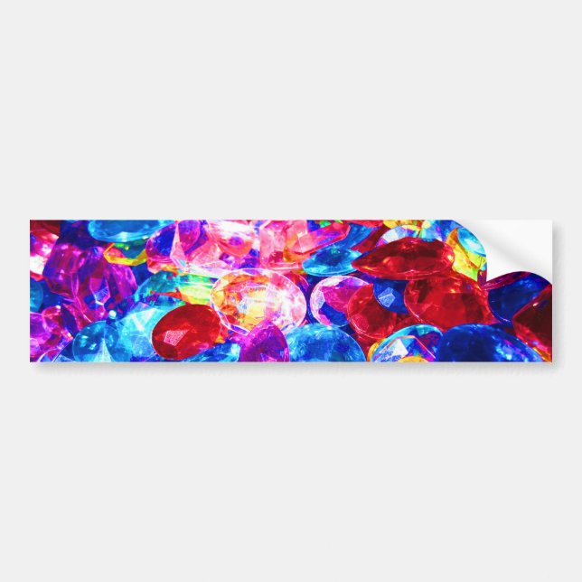Cute colourful abstract jewellery texture bumper sticker (Front)
