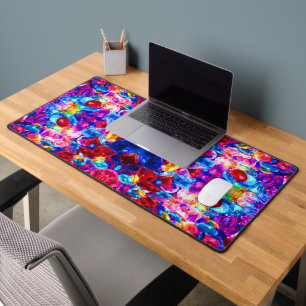 Cute colourful abstract jewellery texture desk mat