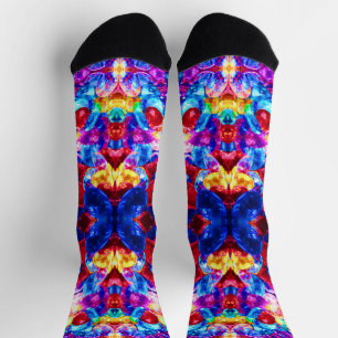 Cute colourful abstract jewellery texture socks