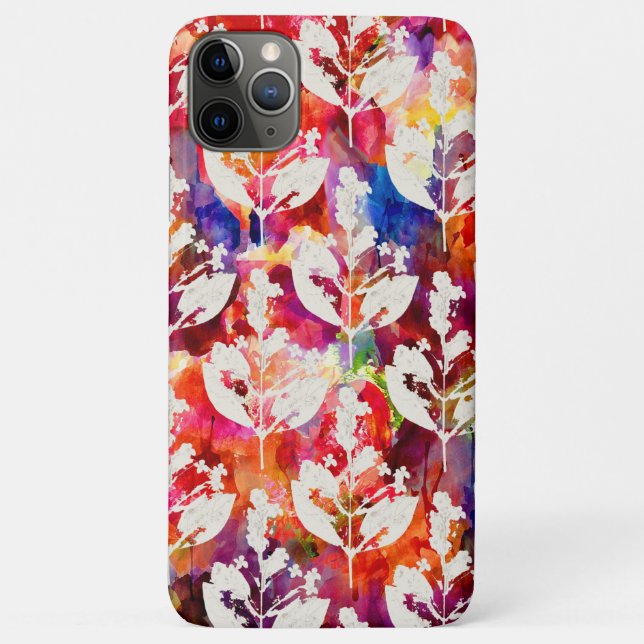 Cute colourful abstract leaves patterns Case-Mate iPhone case (Back)