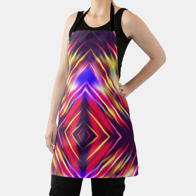 Cute colourful abstract lines apron (Insitu)