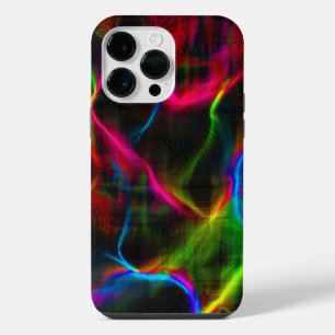 Cute colourful abstract lines iPhone 14 pro max case