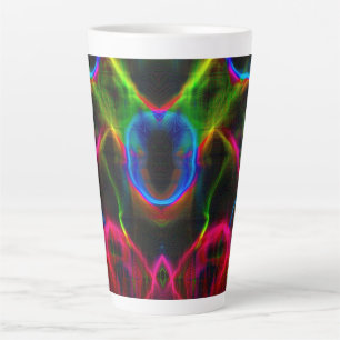 Cute colourful abstract lines latte mug