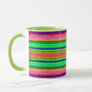 Cute colourful abstract lines mug