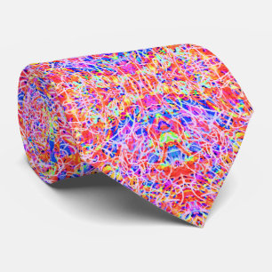 Cute colourful abstract lines painting tie