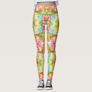 Cute colourful abstract lines throw pillow leggings