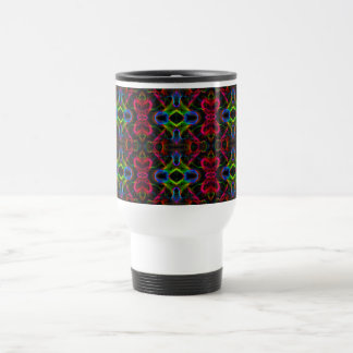 Cute colourful abstract lines travel mug