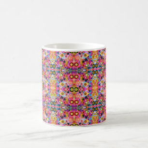 Cute colourful abstract nature insects coffee mug