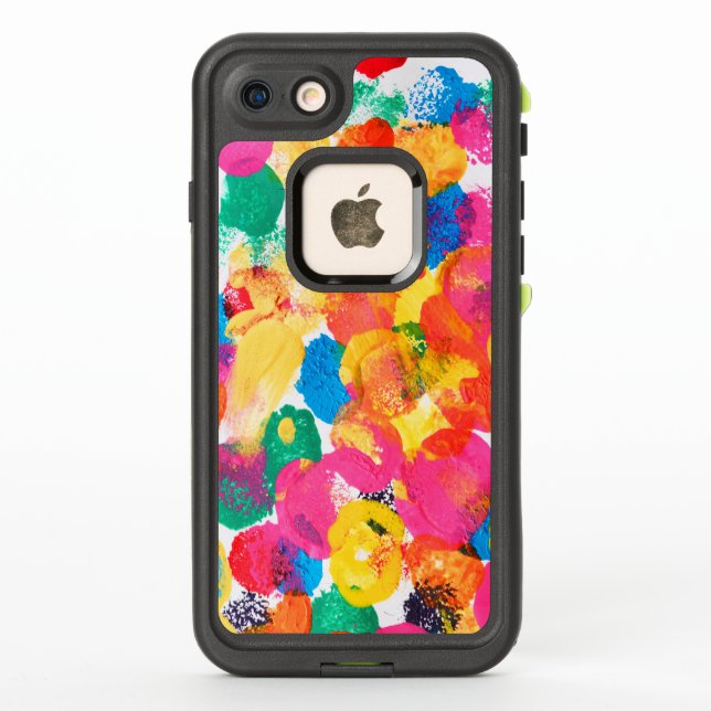 Cute colourful abstract painting LifeProof iPhone case (Back)